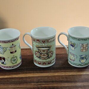 vintage crown Trent bone china colorful decorative designs